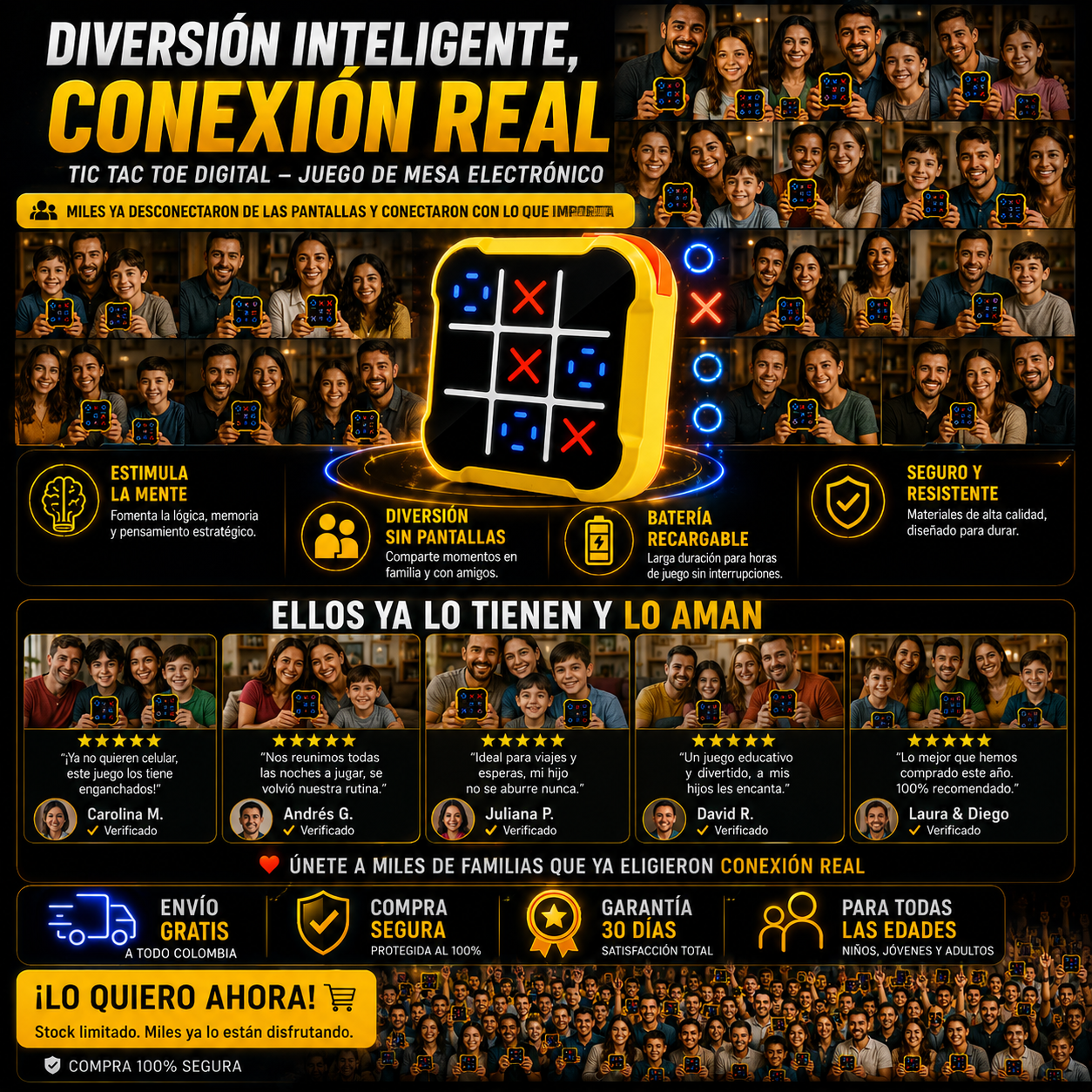 TicTac Royale™️Juego de Mesa Premium para Diversión Inteligente y Retos en Familia ✅