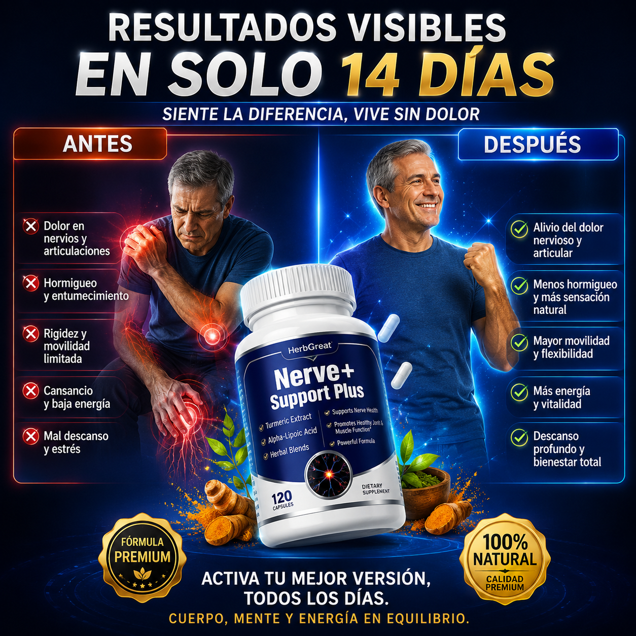 NERVIXA™ Una fórmula premium diseñada para apoyar la salud del sistema nervioso, la movilidad y el bienestar diario.